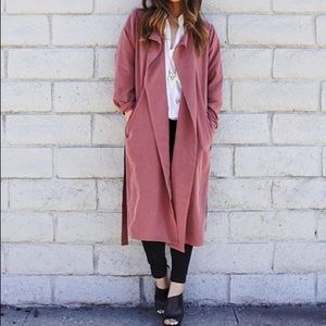 RARE American Apparel Dusty Rose Trench Coat